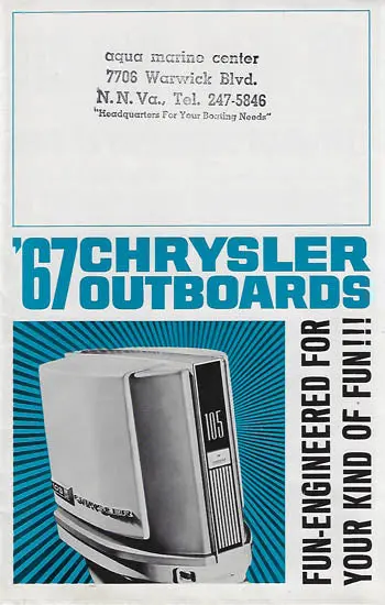 1967 Chrysler Outboard Motor Brochure 1