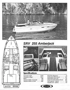 1981 Sea Ray 255 Amberjack Official Specifications Brochure 1