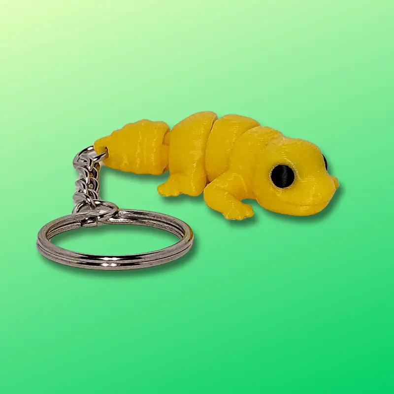 Articulating Gecko Keychain – Wiggly 3D-Printed Fidget Toy 1
