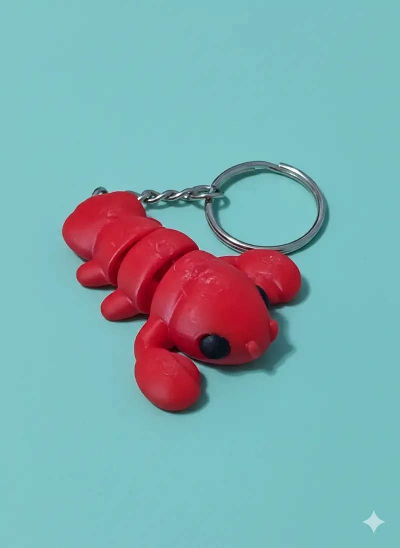 Articulating Lobster Keychain – 3D-Printed Fidget Toy 1