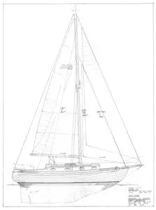 Baba 30 Sailboat Rigging And Sail Plan Diagram 1