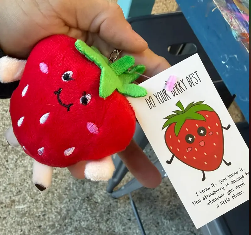 Berry-Themed Keychain With Charm Design 1