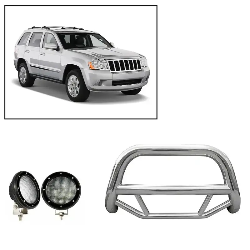 Black Horse Off-Road Mbs-Jeb9106-Plfb Stainless Steel Front Bumper – No Skid Plate Included 1