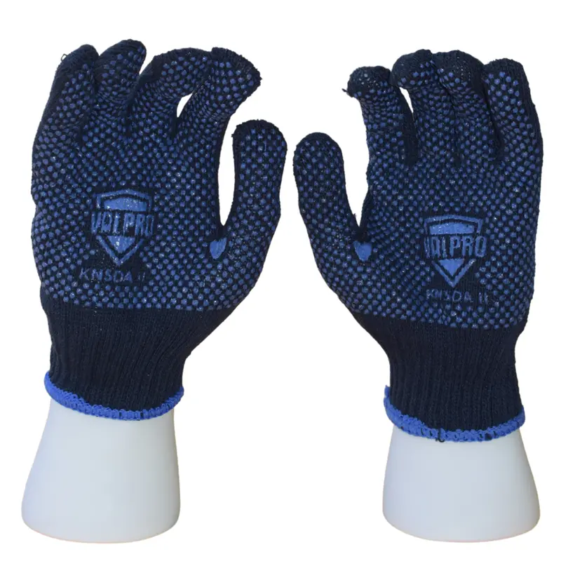 Blue Knsda Ii Knitted Work Gloves With Single-Side Grip Coating 1