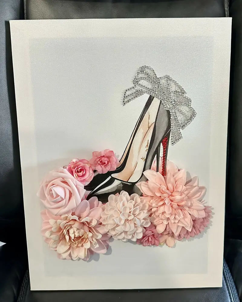 Botanical Art Print – 'Standing Among Flowers' Wall Decor 1