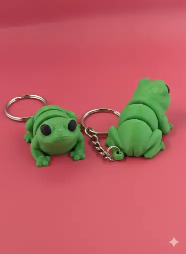 Bouncy Frog Fidget Keychain – Articulated 3D-Printed Design 1
