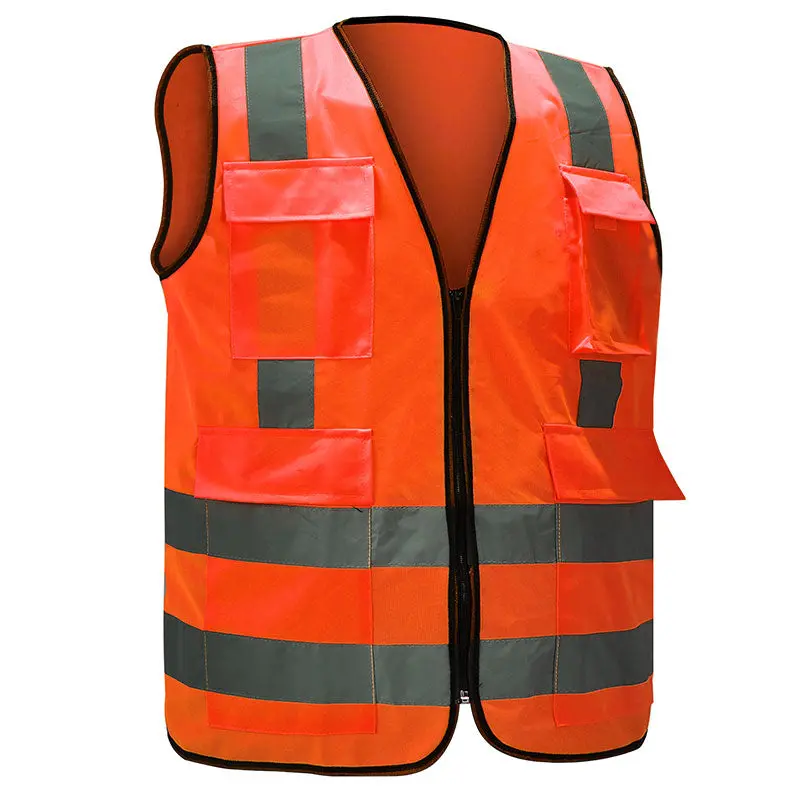 Bright Hi-Vis Safety Vest – Cross-Reflective Back Panel & Zippered Front 1