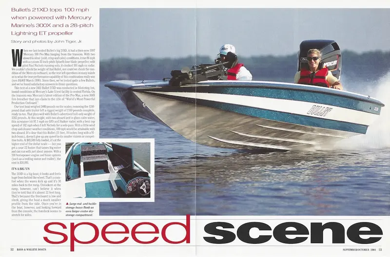 Bullet 21Xd Bass & Walleye Fishing Brochure – Magazine Reprint 1