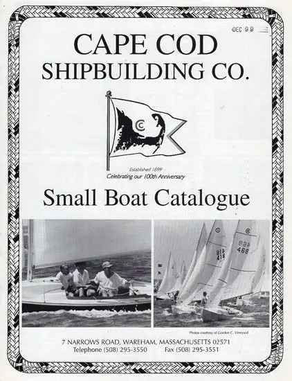 Cape Cod Classic Sailboat Brochure 1