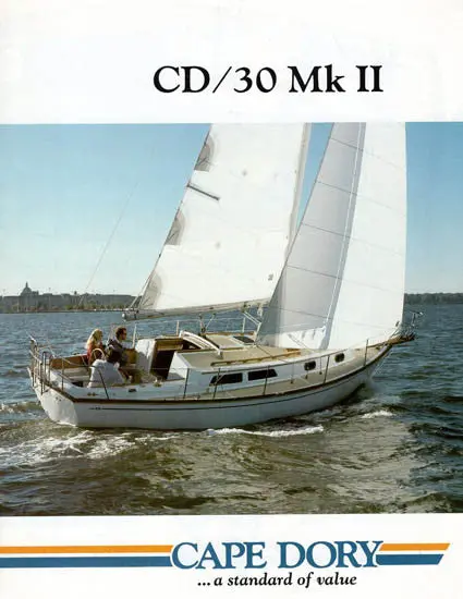 Cape Dory 30 Mark Ii Sailboat Specifications Sheet 1