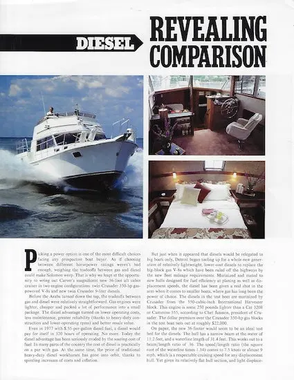 Carver 36 Aft Cabin Motor Yacht Magazine Feature Reprint 1