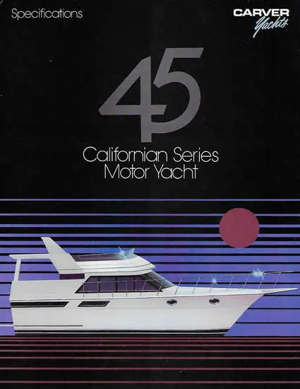 Carver Yachts 45 Californian Motor Yacht Spec Sheet 1