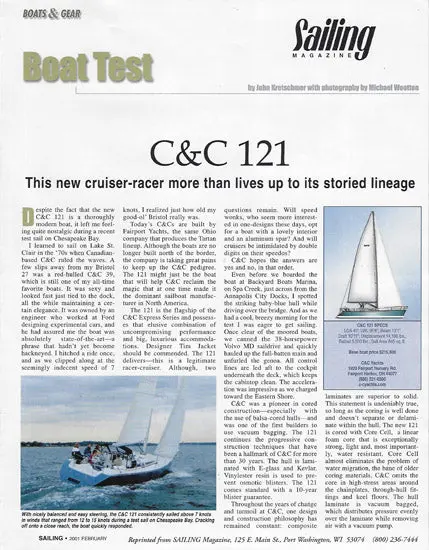 C&C 121 Performance Sailboat – Magazine Feature Reprint 1