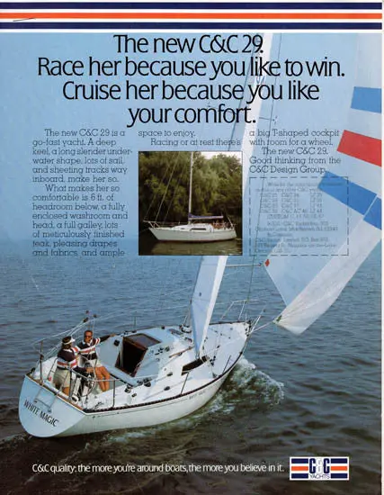 C&C 29 Mark Ii Sailboat Brochure 1