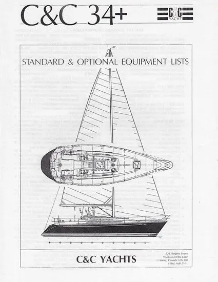 C&C 34+ Performance Sailboat Specification Guide 1