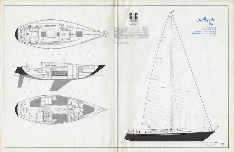 C&C 38 Performance Yacht Design Plans 1