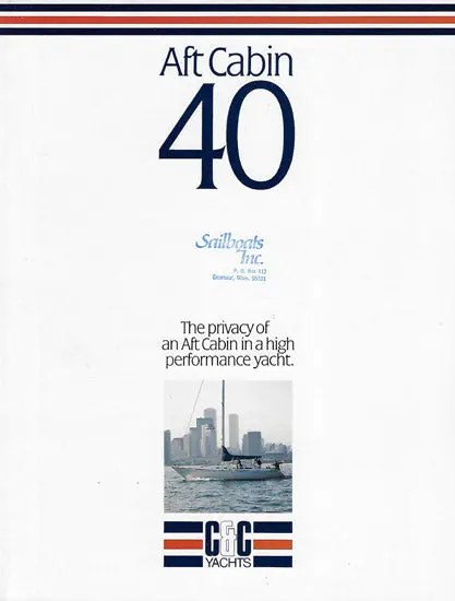 C&C 40 Aft Cabin Yacht Brochure 1