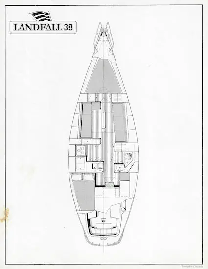 C&C Landfall 38 Interior Layout Diagram 1