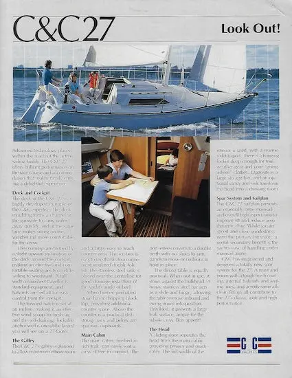 C&C Yachts 27 Mark V Sailing Vessel Brochure 1