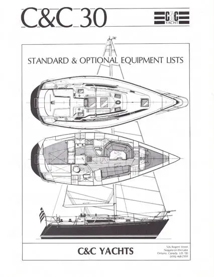 C&C Yachts 30 Foot Sailboat Specifications Sheet 1