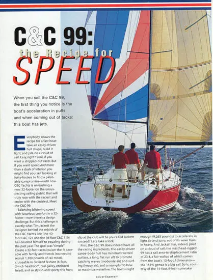 C&C Yachts 99 Performance Sailboat Brochure 1