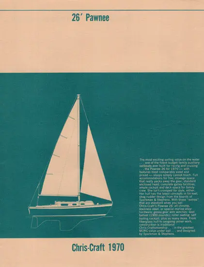 Chris-Craft Pawnee 26 Technical Specifications Brochure 1