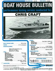 Chris-Craft Scorpion 311Sl Mercury Bulletin 1