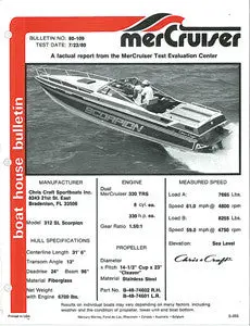 Chris-Craft Scorpion 312Sl Mercruiser Bulletin 1