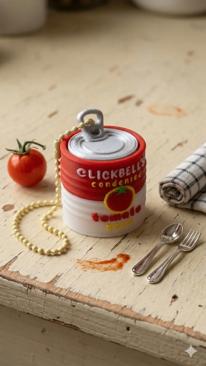 Clickbell Tomato Soup Press-Fidget Keychain 1
