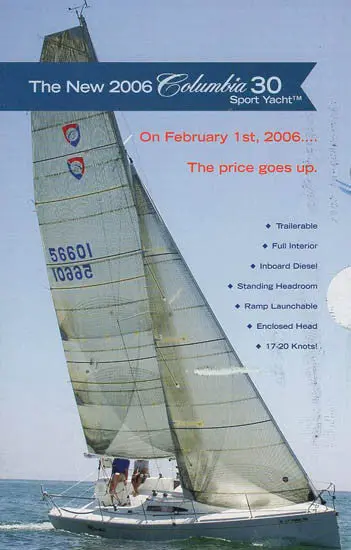 Columbia 30 Sailboat Brochure 1