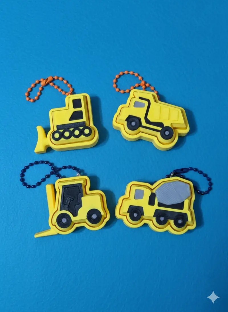 Construction Vehicle Fidget Clicker – Assorted Mini Models 1