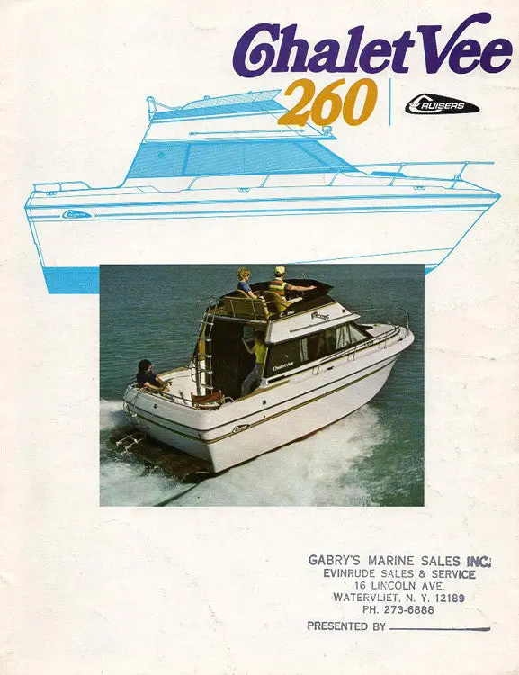 Cruisers Chalet Vee 260 Owner’S Guide & Specifications 1