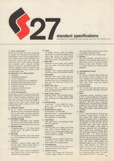 Cs 27 Sailboat Specification Brochure 1