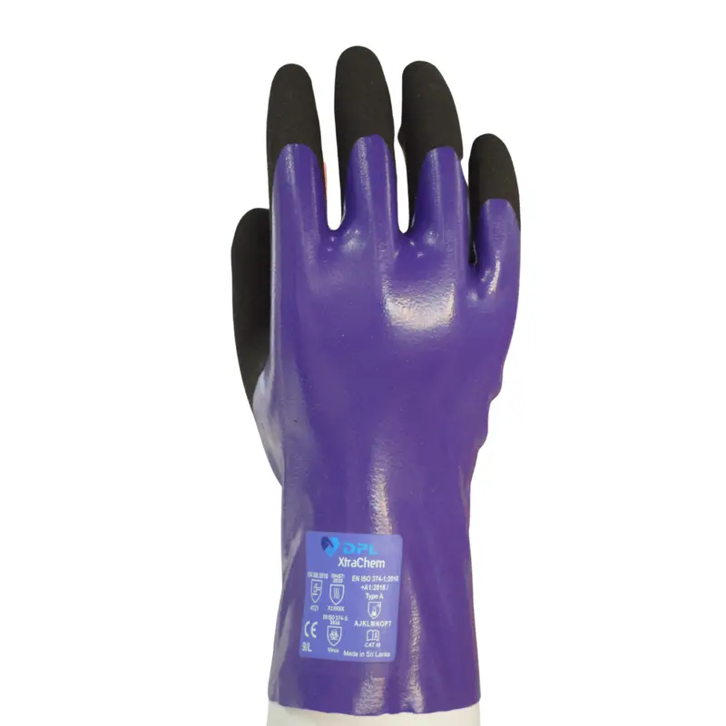 Dpl Xtra Chem 18Gge Nylon-Lined Gloves With Double Nitrile Coating 1