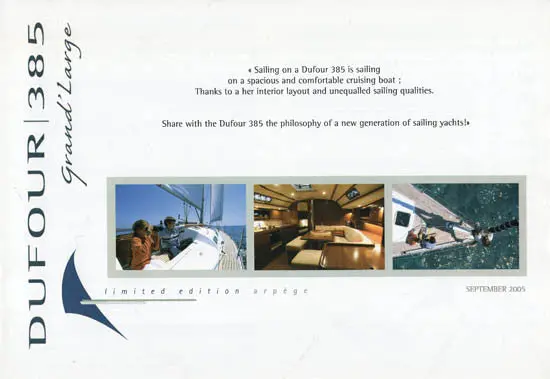 Dufour 385 Grand Large Technical Specifications Sheet 1