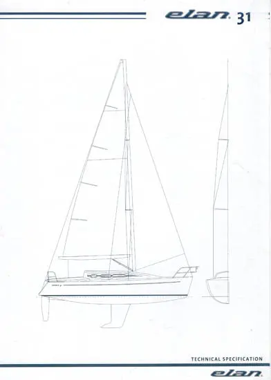 Elan 31 Sailing Yacht Specifications Sheet 1
