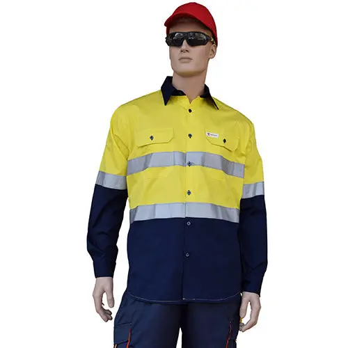 Empiral Dual-Tone Reflective Work Shirt – 100% Cotton Hi-Vis Safety Top 1
