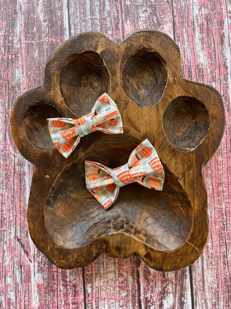 Fall Drinks Bow-Tie Over-The-Collar Dog Neckwear 1