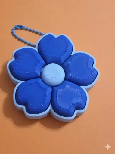 Flower Power Mechanical Clicker Keychain – 5-Function Fidget Tool 1