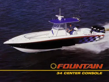 Fountain 34 Center Console Vessel Specifications And Design Brochure 1