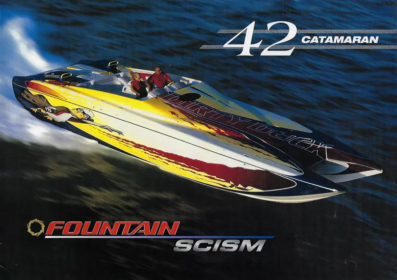 Fountain 42 Catamaran Cruising Yacht Brochure And Twin-Hull Layout 1