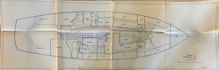Freedom 44 Interior Layout A Accommodation Plan 1