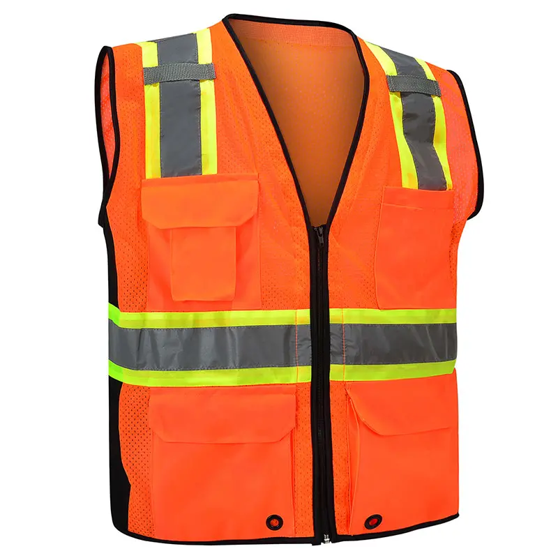 Glow Heavy-Duty Hi-Vis Vest – Ventilated Sides, Full-Zip Front