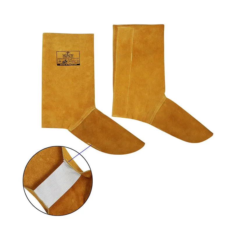 Golden Welding Shoe Cover – Premium Suede Leather 1