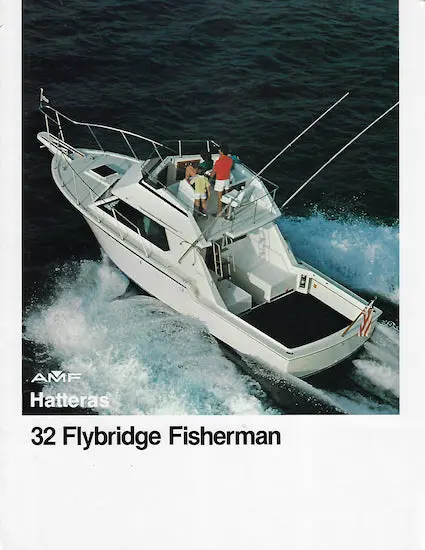 Hatteras 32 Flybridge Fisherman Owner'S Brochure 1
