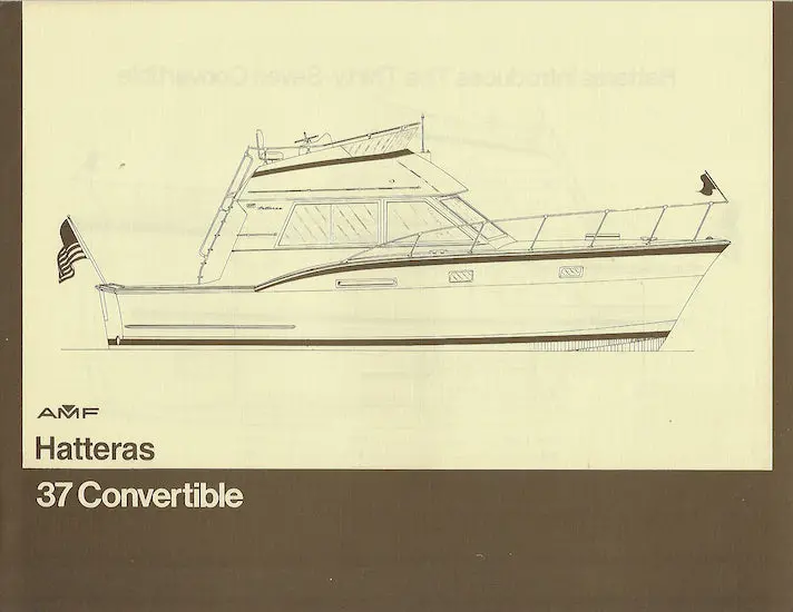 Hatteras 37 Convertible Sportfishing Yacht Technical Brochure 1