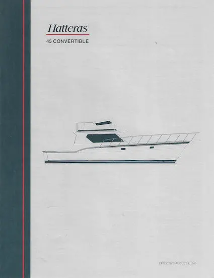 Hatteras 45 Convertible Technical Data Sheet 1