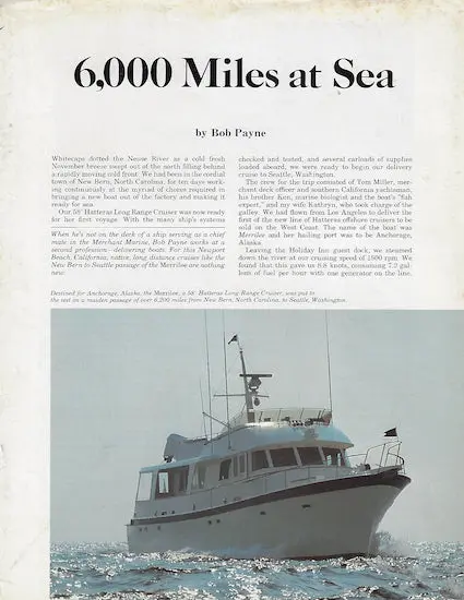 Hatteras 58 Long-Range Cruiser Magazine Feature 1