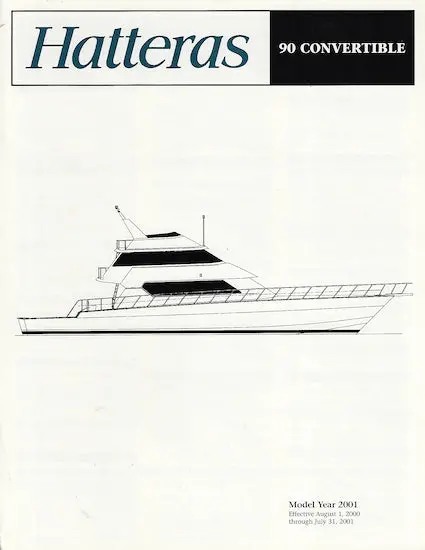 Hatteras 90 Convertible Flagship Sportfishing Yacht Specs 1