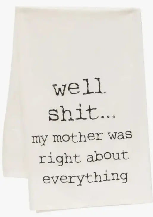 Humorous 'Well, Shit' Kitchen Dish Towel 1